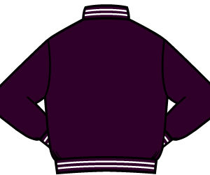 Cranberry Wool Sleeved Varsity Jacket