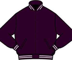 Cranberry Wool Sleeved Varsity Jacket