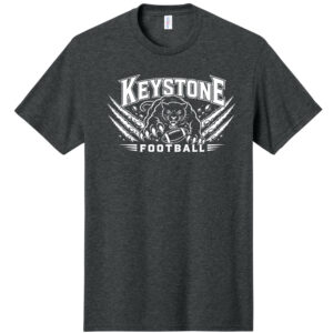 Keystone Football “Slash” 50/50 T-Shirt- Black Heather