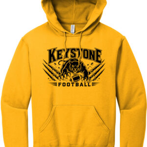 Keystone Football “Slash” 50/50 Hoodie- Gold