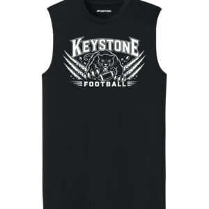Keystone Football Compression Sleeveless Tee- Black